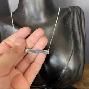 Sterling Silver Bar Chain Necklace 18 Inches With A 1 Inch Extension